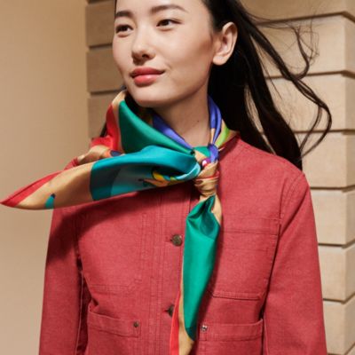 レディス, スカーフ、ショール＆マフラー, スカーフ＆シルク